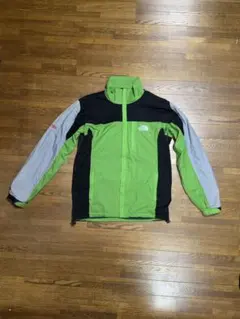 ノースフェイス ナイロンジャケット　グリーン×ブラック Lサイズ