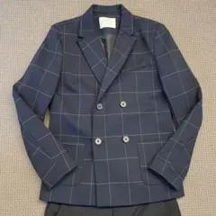 ZARA ネイビー チェック スーツ フォーマル 入学式 卒業式 結婚