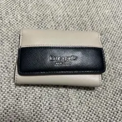 kate spade 二つ折りキーケース ベージュ/ブラック
