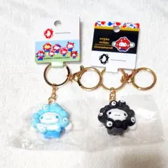 サンリオ ミャクミャク シナモロール キーホルダー 黒 パステルカラー セット
