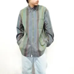 USA VINTAGE アメリカ古着ストライプ柄ボタンダウンシャツ