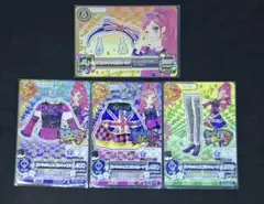 アイカツ！　2014年2弾　レア　ピンキッシュユニオンコーデ　4枚セット　セイラ