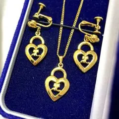 courrègesクレージュ ハートネックレス&イヤリング