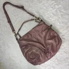 SAZABY 本革 2way ショルダーバッグ レザー ピンク