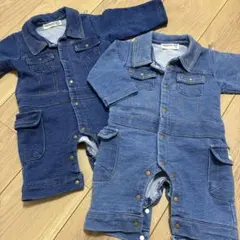 CROISSANCE BEBE デニムロンパース 70 2点セット