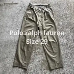 90s Polo ralph lauren チノ　2タック　プリーツ　ベージュ