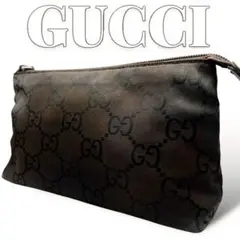 GUCCI GG柄 ブラウン レディース ポーチ 7095