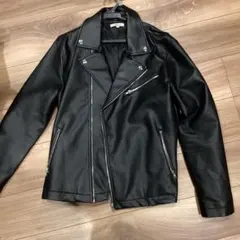 Nylaus 黒 ダブルライダースジャケット L