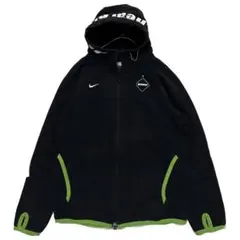 FCRB NIKE ロゴ パーカ ジャケット ダブルジップ S ブラック 黒