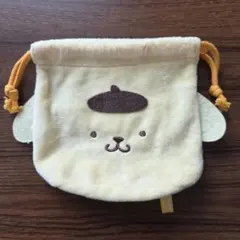 ふわふわフェイス巾着　ポムポムプリン