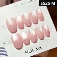 【高品質】現品ネイルチップ　ショートオーバル　グラデぼかしマグネットシンプル上品