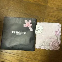 renoma タオルハンカチ ピンク
