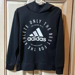 adidas フード付きトレーナー 150cm 黒