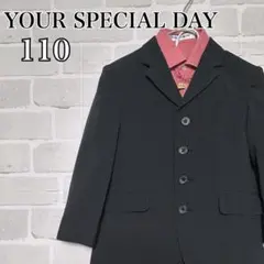 男児　スーツ　110 黒　赤　卒園式　入学式　フォーマル　おしゃれ　キッズ