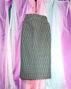 ロング タイトスカート 個性的 アーバンリサーチ レトロ エスニック グリーン