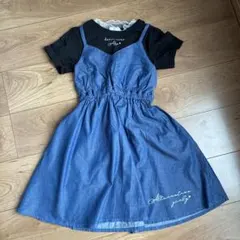 140センチ　ALGY アルジー ワンピース XS デニム風 ワンピース