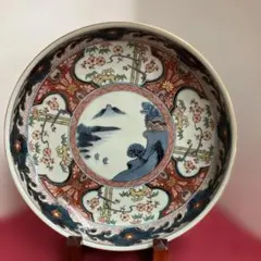 希少美品 九谷焼 古九谷 松雲堂 松本佐吉作飾り大皿24cm骨董品ビンテージ食器 希少美品 九谷焼 古九谷 松雲堂 松本佐吉作飾り大皿24cm骨董品