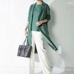 新品未使用 ICB シャンブレーツイルロングジャケット　スプリングコート