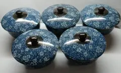 蓋付き湯呑み茶碗5客と急須