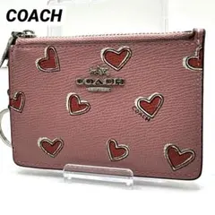 美品✨コーチ coach 定期入れ カードケース ピンク ハート コインケース