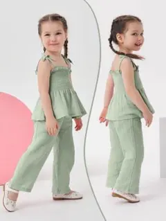 ベビー服 セットアップ グリーン 73cm★