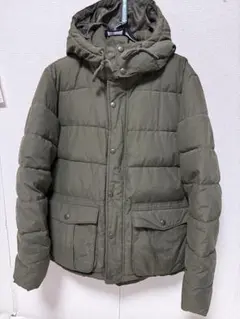 GAP オリーブグリーン フード付きダウンジャケット