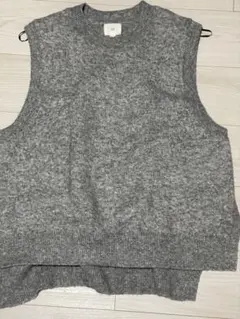 H&M グレー ニットベスト ノースリーブ