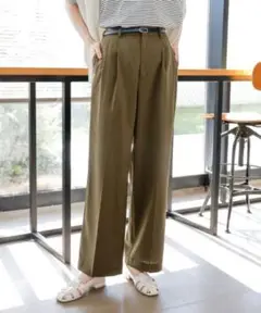 新品　グローバルワーク　ウツクシルエットDRYワイドパンツ