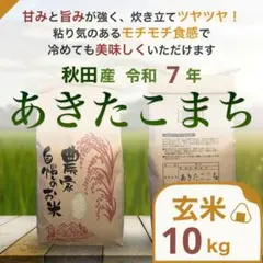 秋田産 農家直送 令和7年産 あきたこまち 【玄米】10kgのサムネイル