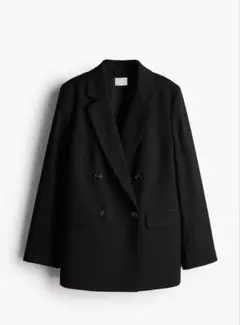 【H&M】 ダブルブレストブレザー　ブラック