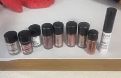 NYX 、MAC グリッターセット 9色 ノリ付きのサムネイル