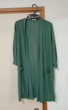 ハニーズ CINEMA CLUB ロングカーディガン Ｌ グリーン