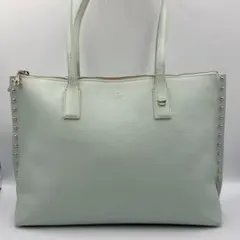kate spade ケイトスペード ミント レザー トート A4可 スタッズ