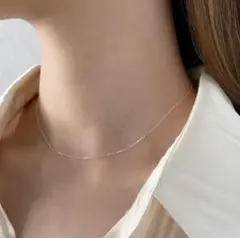 シンプル 人気✨1mmチェーンネックレス ネックレス サージカルステンレス
