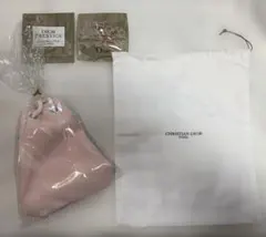 CHRISTIANDIORピンクドローストリングバッグ& ホワイト巾着2点セット