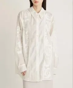 【最終値下】SNIDEL シアーエンブロイダリーシャツ