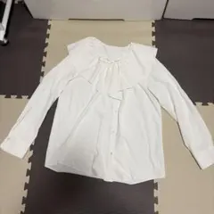 GU フリルリボン付き　長袖シャツ　ブラウス