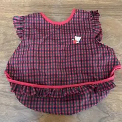 【familiar】赤と黒のチェック エプロン