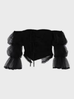新品タグ付き】M me eme Candy sleeve tulle tops - メルカリ