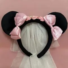 東京ディズニーリゾート ミニーマウス カチューシャ 花嫁 ウエディング リボン