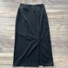 ブラック タイトスカート 前スリット GU