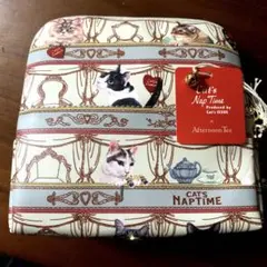 afternoon tea×Cat’s NapTime ラウンドフォールドポーチ