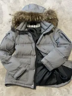 バーバリー ダウンジャケット ダウンベスト 2WAY ファー付フード