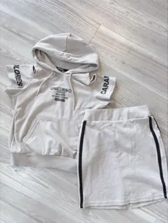 130cm 女の子 上下セット スカートパーカー ベージュ まとめ売り