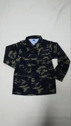 迷彩柄コットン長袖シャツ 120センチ