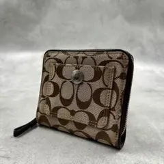 希少✨COACH オプティックシグネチャー 二つ折り財布 コンパクト 