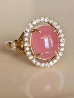 ロードクロサイト 3.75ct ペンダントトップ・ブローチ ダイヤ0.13ct 