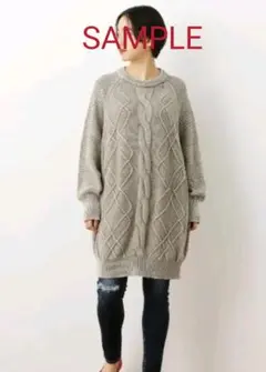 RODEO CROWNS WIDE BOWL  ケーブルモモンガニットワンピース