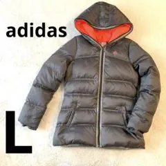 アディダス　adidas/Lサイズ/レディース/ダウンパーカー/グレー/オレンジ