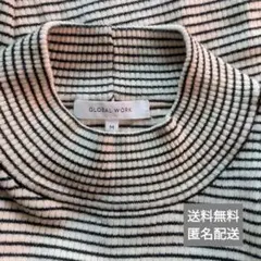 GLOBAL WORK ストライプ 長袖ニット M
